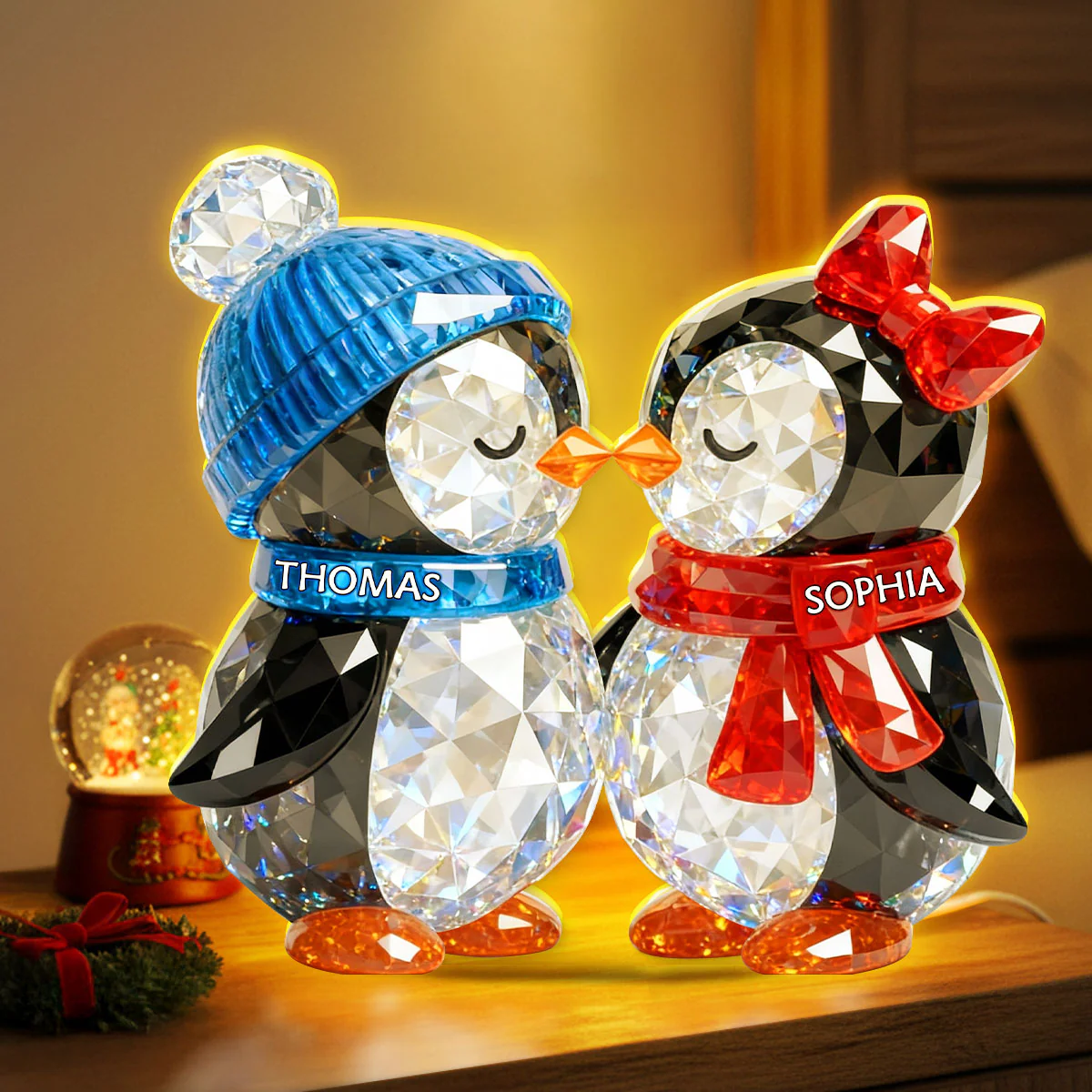 Penguin Couple Eternal Love - Personalized Light Box - Gift for Him, Gift for Her - Image 4