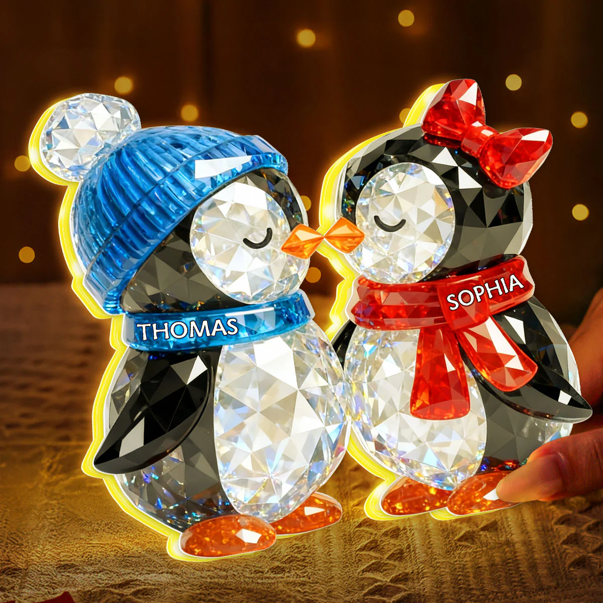 Penguin Couple Eternal Love - Personalized Light Box - Gift for Him, Gift for Her - Image 5