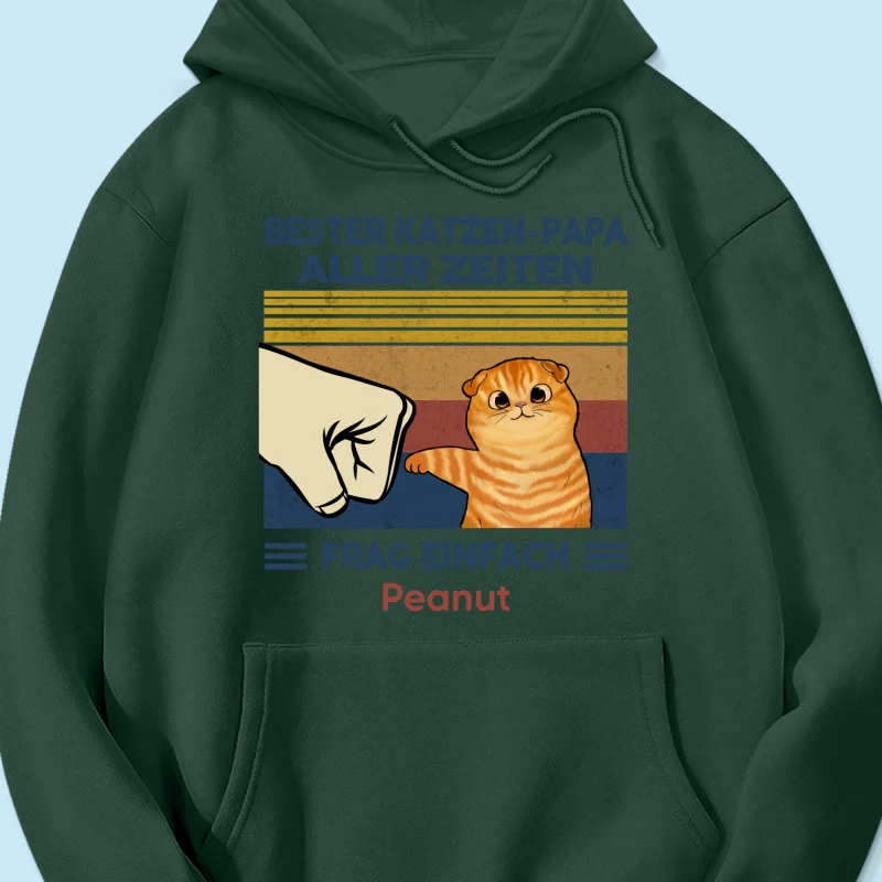 Perfektes Geschenk für Katzenväter – Personalisiertes T-Shirt mit Katzen-Faustgruß - Image 33