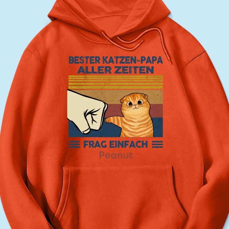 Perfektes Geschenk für Katzenväter – Personalisiertes T-Shirt mit Katzen-Faustgruß - Image 36