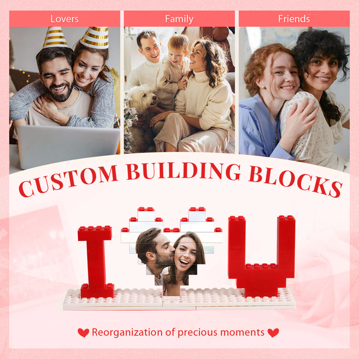 Personalized Building Blocks Puzzle, Custom Photo Puzzle, I Love You Block Puzzle, Gift for Him, Gift for Her - Image 9