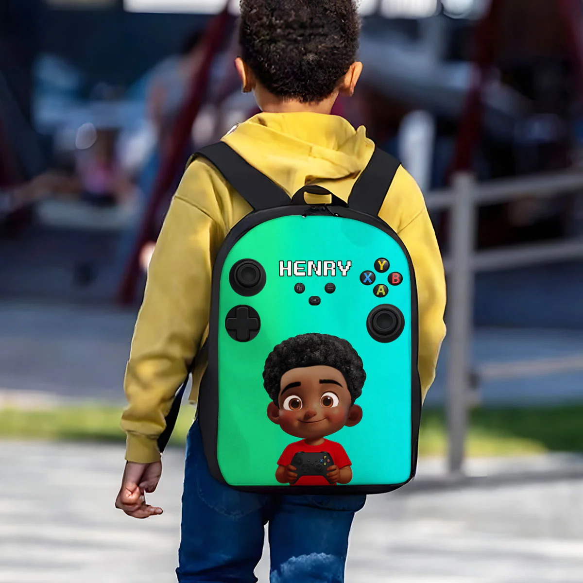 Personalized Gamer Backpack for Boys Girls, Back to School Backpack for Kids (Kid's Name is Optional) - Image 7