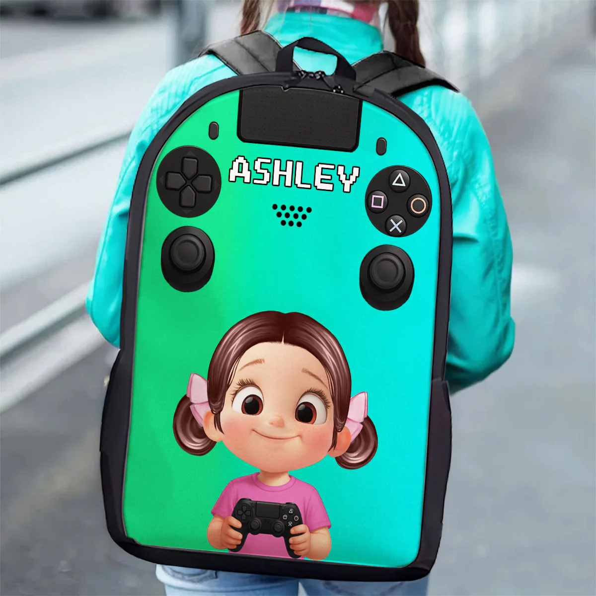 Gamer Design for Boys Girls - Personalized Backpack - Image 6