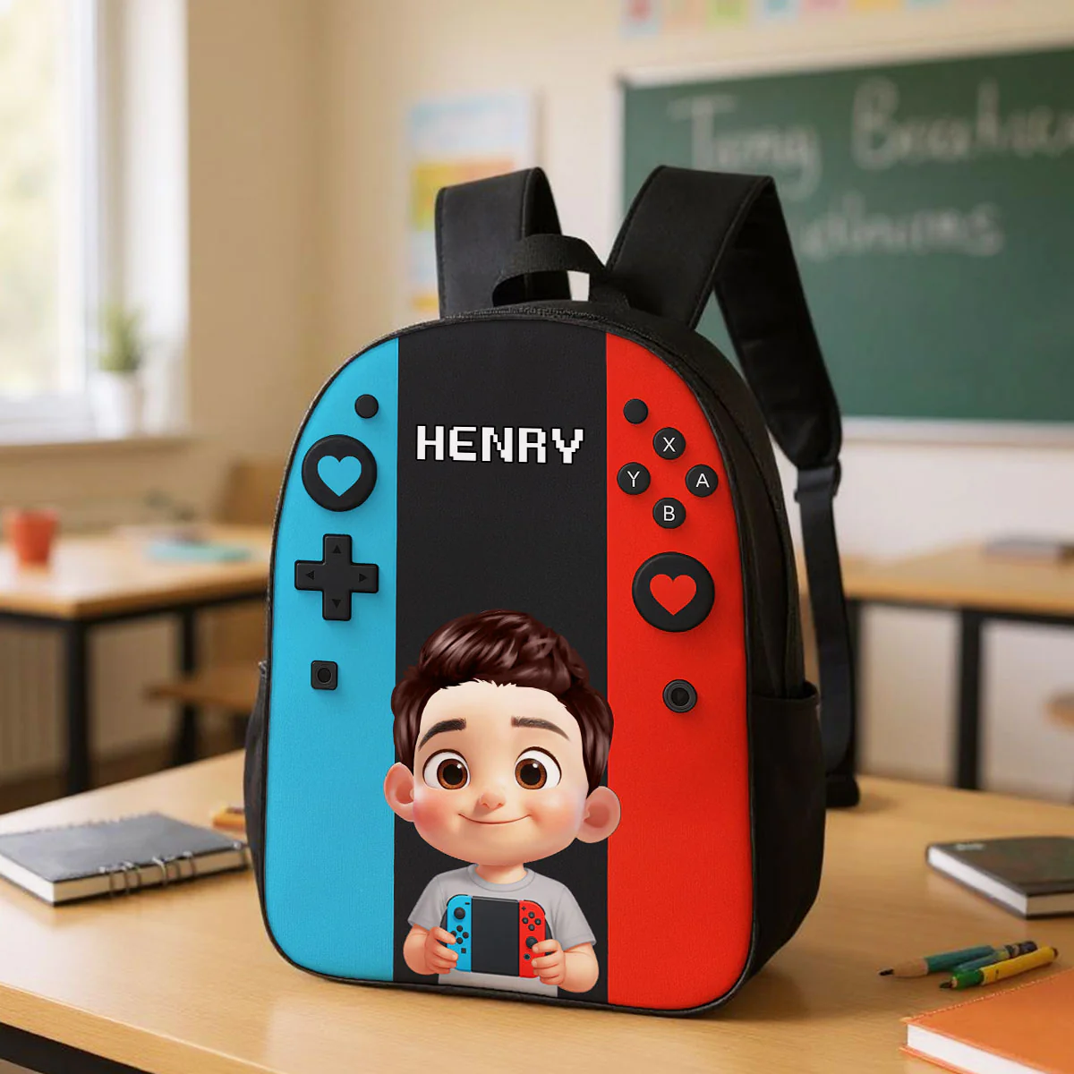 Gamer Design for Boys Girls - Personalized Backpack - Image 9