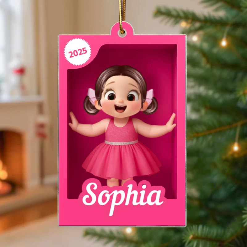 Personalized Kid In Toy Box 3D Acrylic Ornament, Christmas Gift For Kids, Grandkids - Image 10