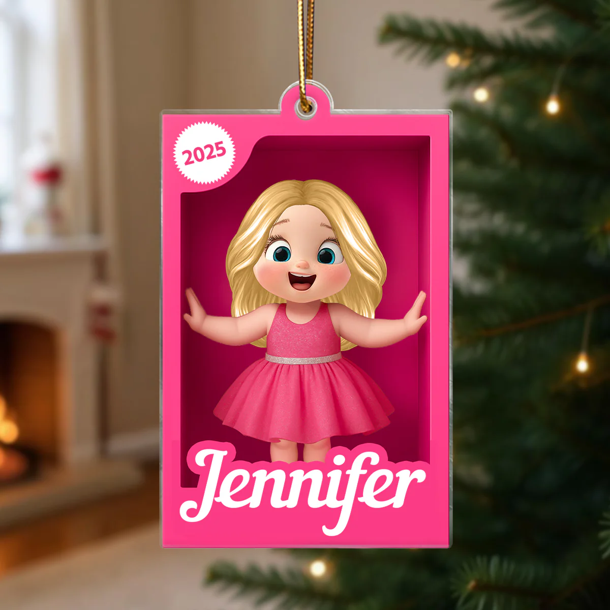 Personalized Kid In Toy Box 3D Acrylic Ornament, Christmas Gift For Kids, Grandkids - Image 5