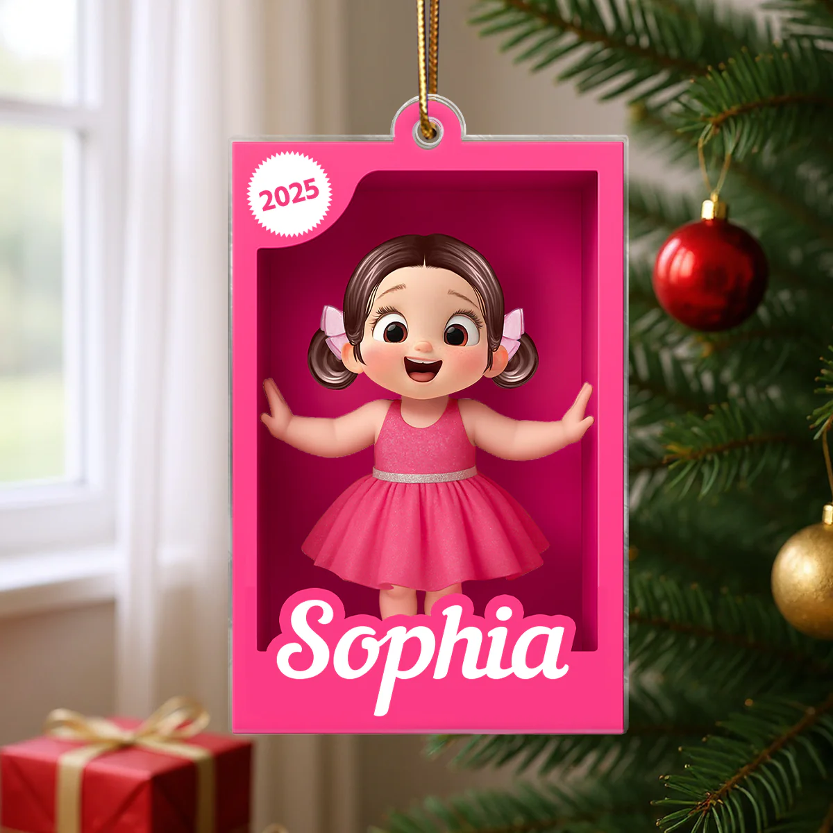 Personalized Kid In Toy Box 3D Acrylic Ornament, Christmas Gift For Kids, Grandkids - Image 7