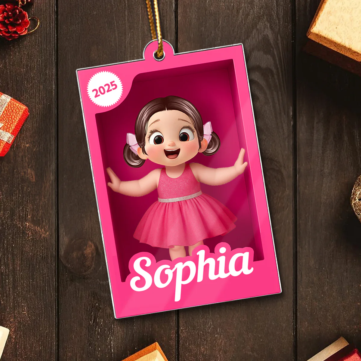 Personalized Kid In Toy Box 3D Acrylic Ornament, Christmas Gift For Kids, Grandkids - Image 8