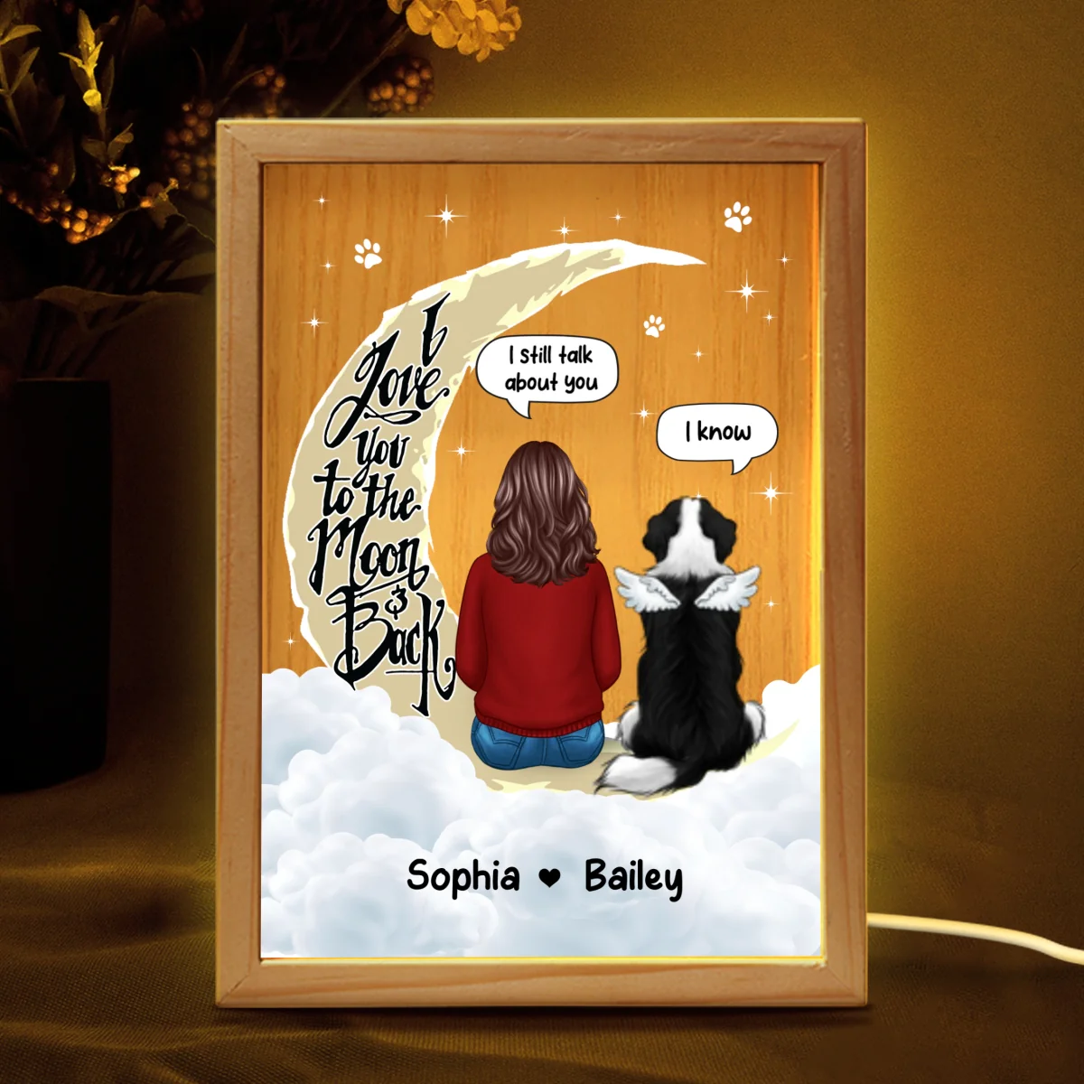Pet Memorial Personalized Frame Light Box - Image 8