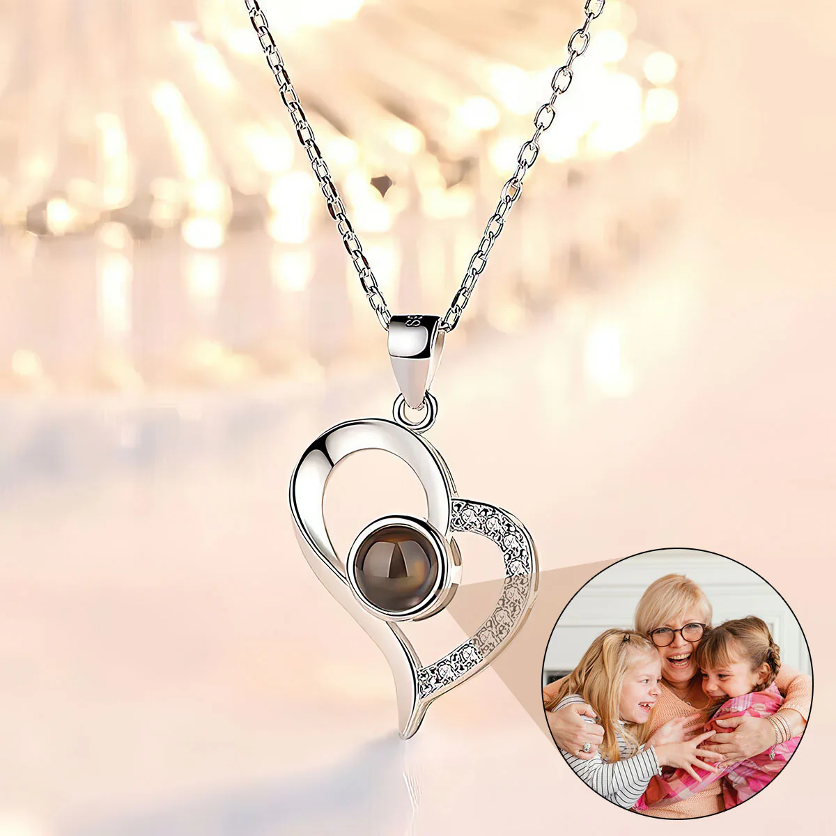 Photo Heart Pendant Necklace, Mother’s Day Gift, Gift For Best Friends - Image 2