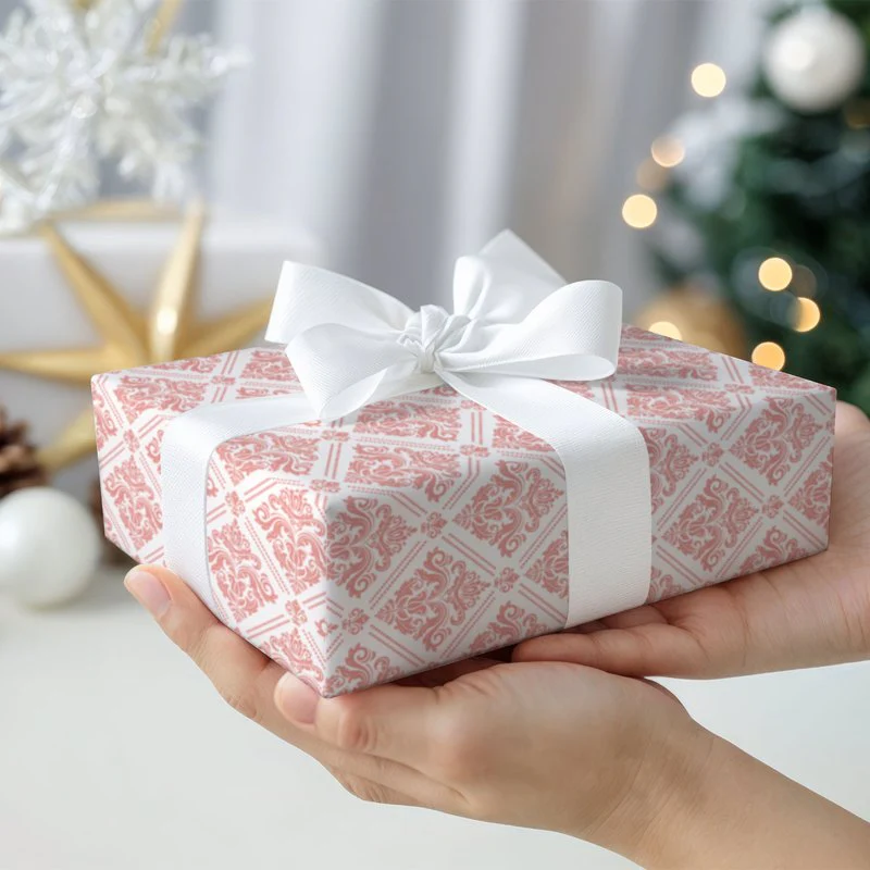 Pink Baroque Gift Wrapping Paper - Image 5
