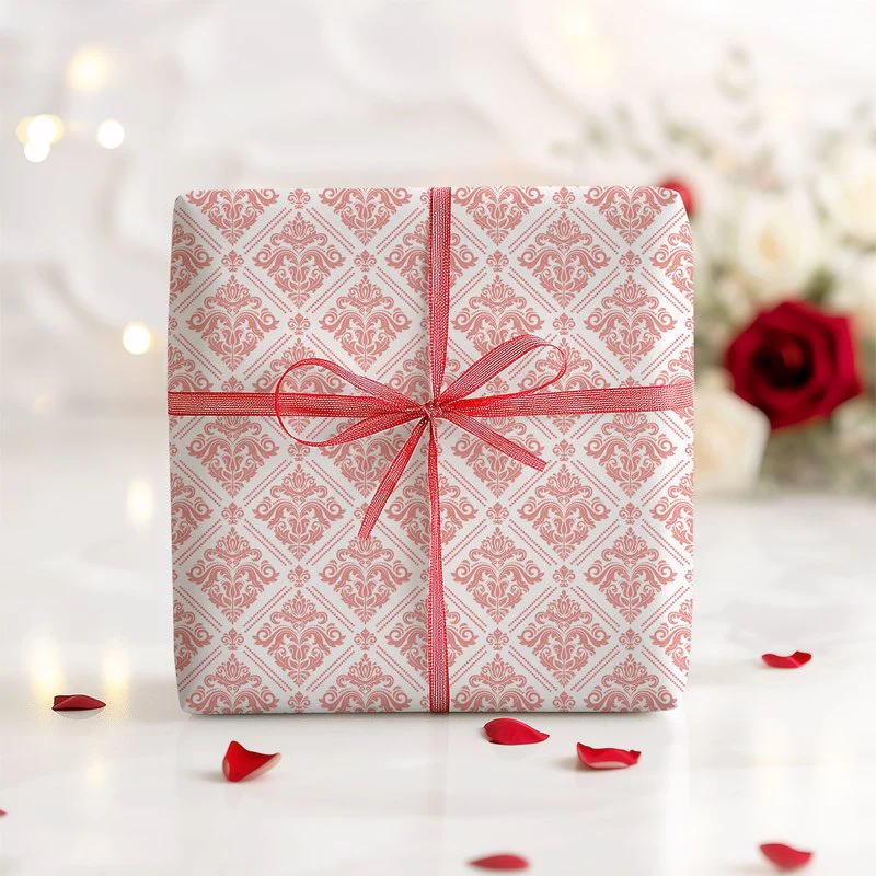 Pink Baroque Gift Wrapping Paper - Image 6