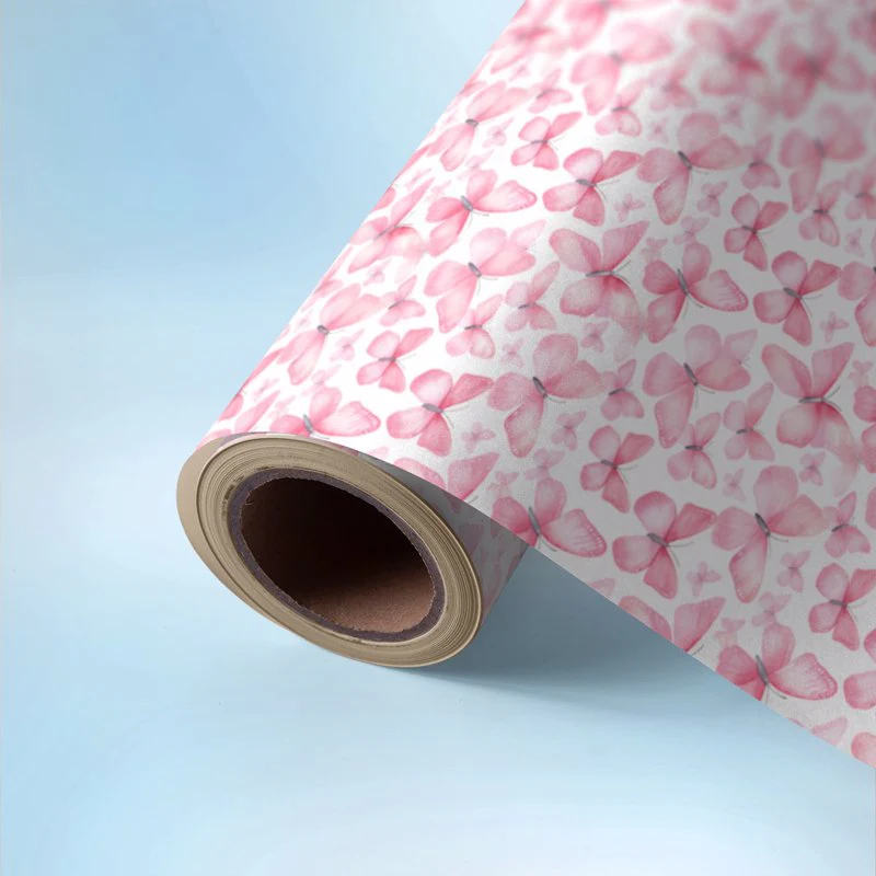 Pink Butterflies Gift Wrapping Paper - Image 2