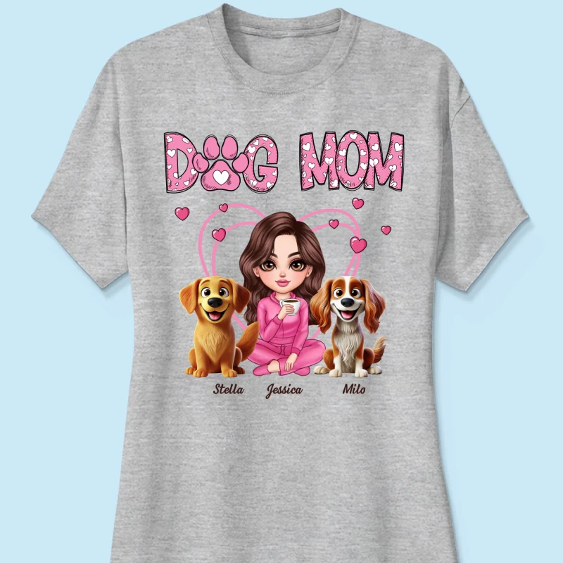 Pink Dog Mom Funny Cartoon Dog Personalized Shirt,  Gift For Dog Lovers, Dog Moms - Image 12