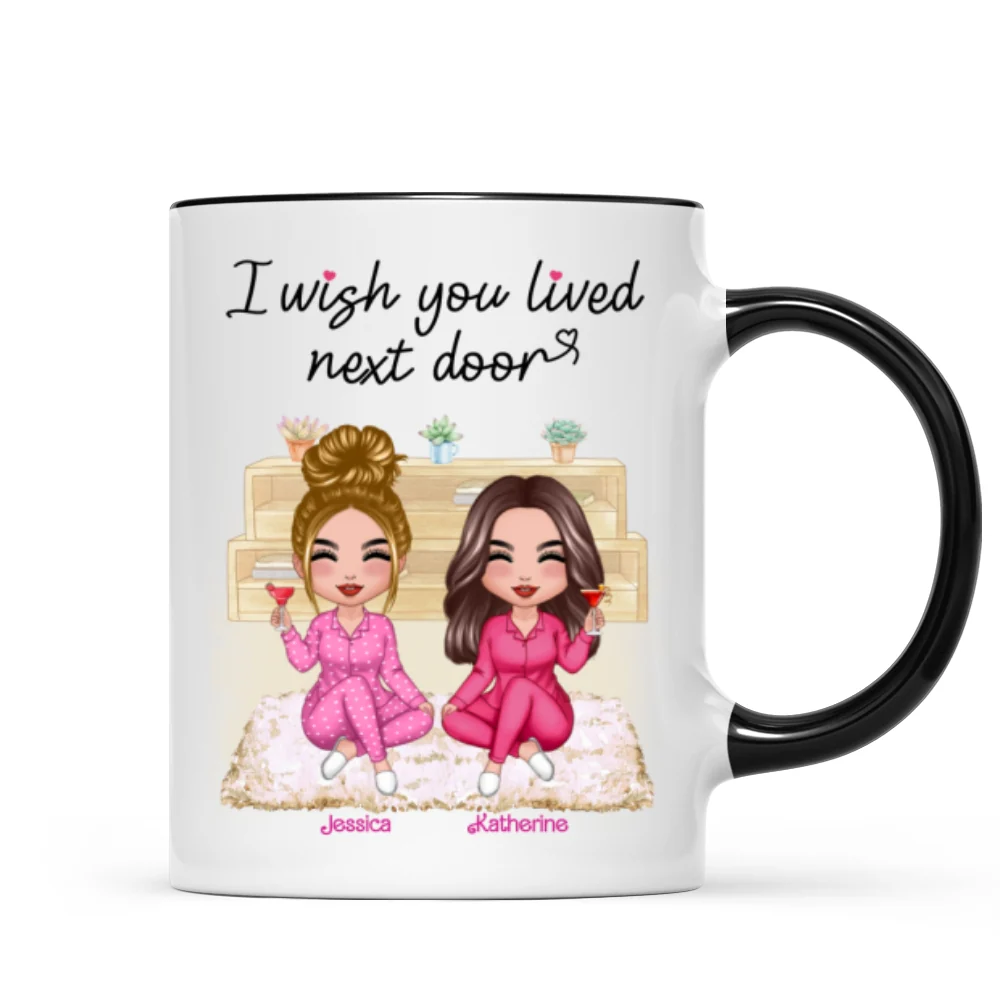 Pink Girls Wish You Lived Next Door Personalized Mug - Image 7