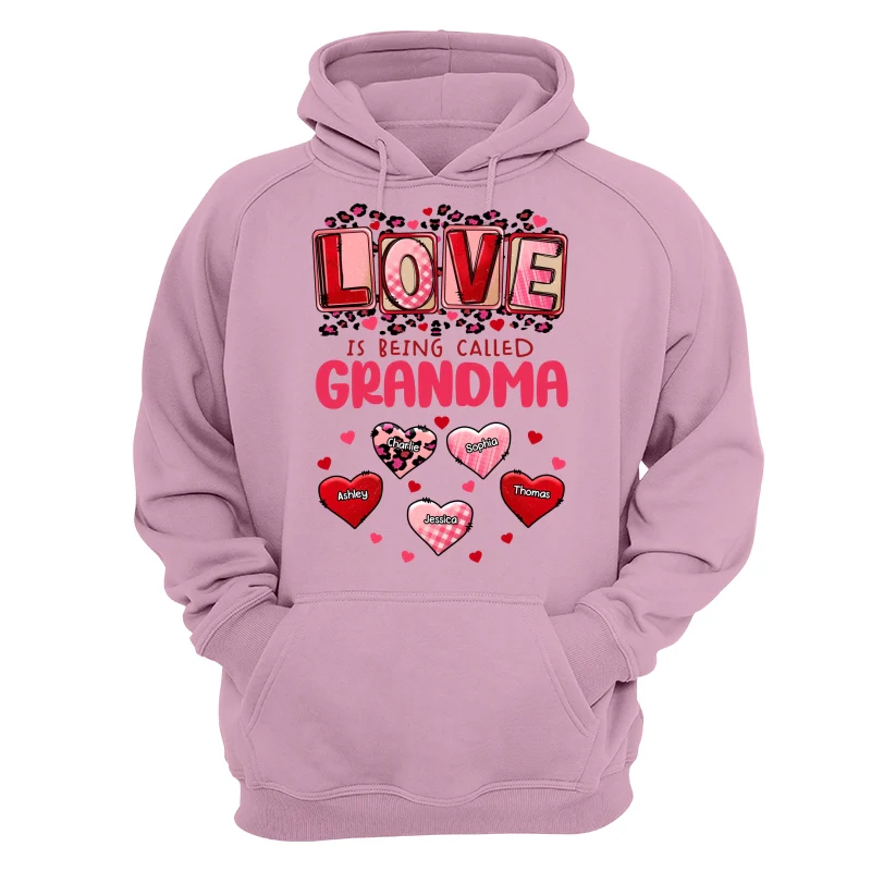 Pink Red Leopard Grandma Mom Love Is Being Called Personalized Shirt - Image 15