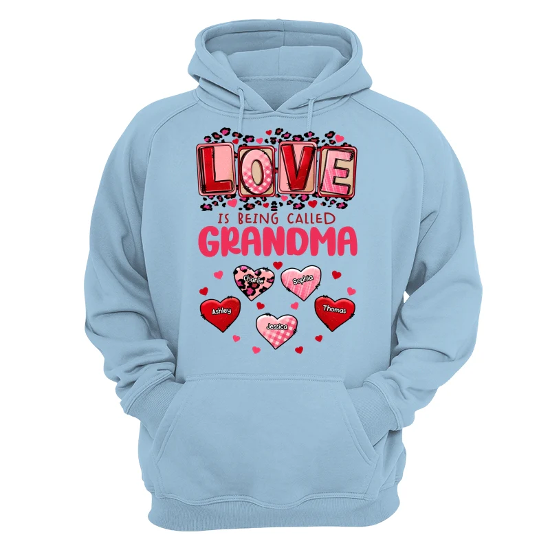 Pink Red Leopard Grandma Mom Love Is Being Called Personalized Shirt - Image 16