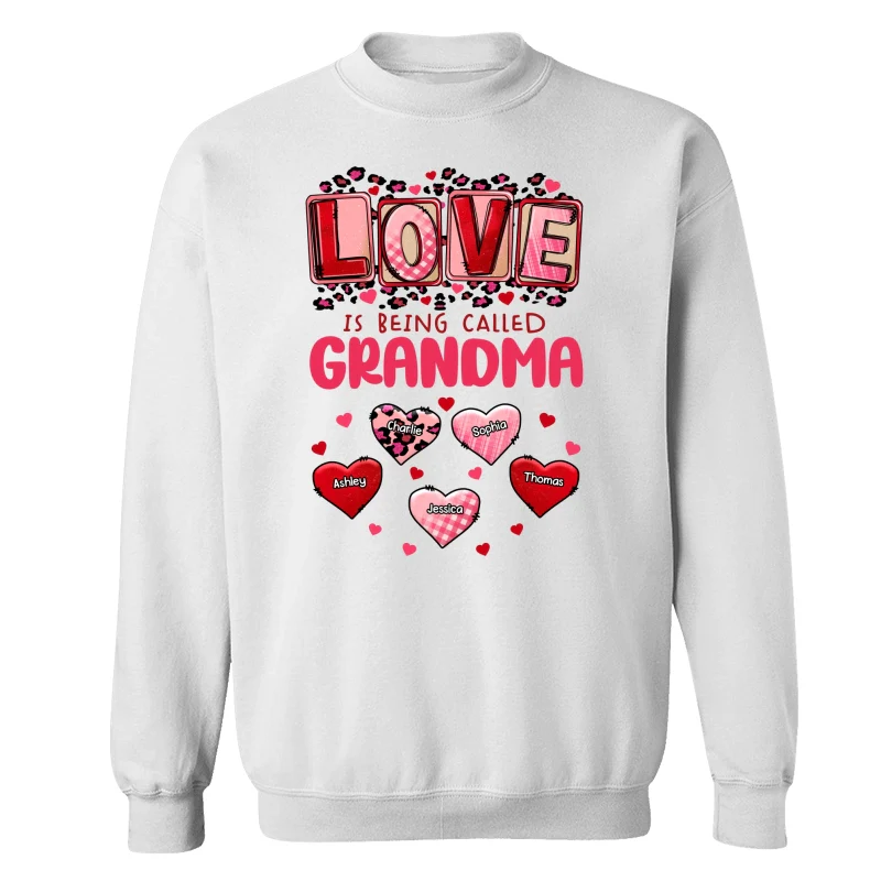 Pink Red Leopard Grandma Mom Love Is Being Called Personalized Shirt - Image 17