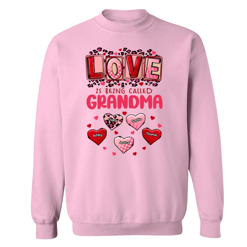 Pink Red Leopard Grandma Mom Love Is Being Called Personalized Shirt - Image 19