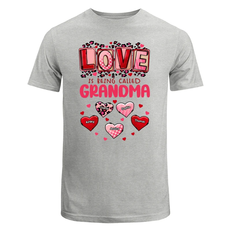 Pink Red Leopard Grandma Mom Love Is Being Called Personalized Shirt - Image 6