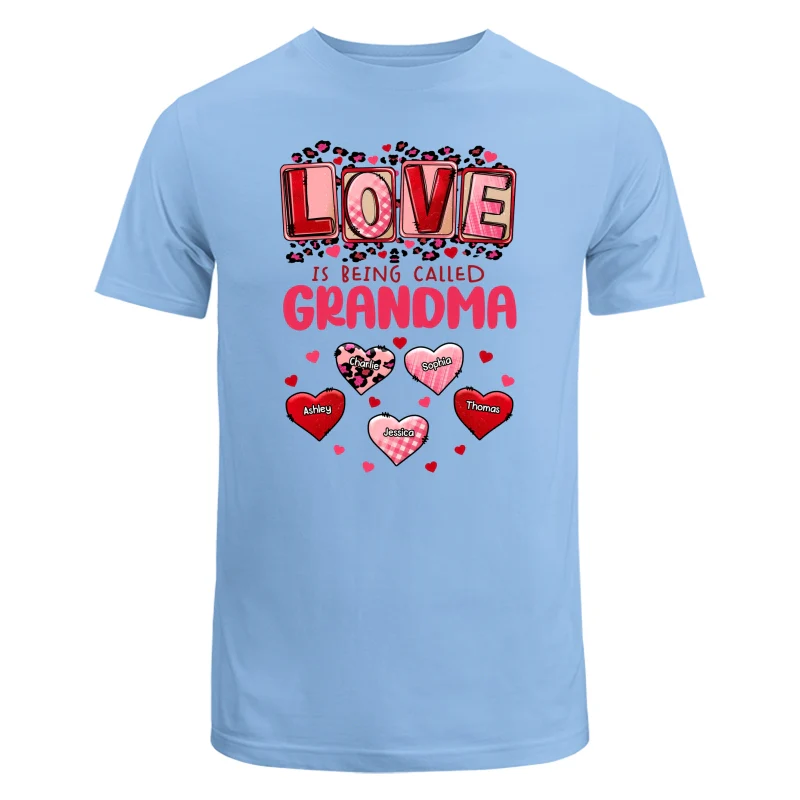 Pink Red Leopard Grandma Mom Love Is Being Called Personalized Shirt - Image 8