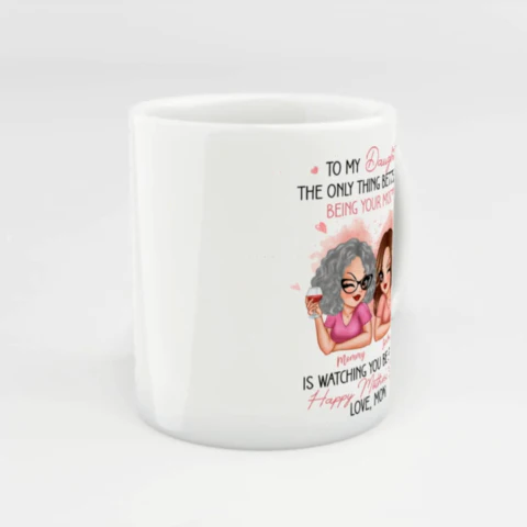 Pink Tone To My Daughter From Mom Happy Mother's Day Personalized Mug, Heartfelt 2025 Gift For Daughter - Image 2