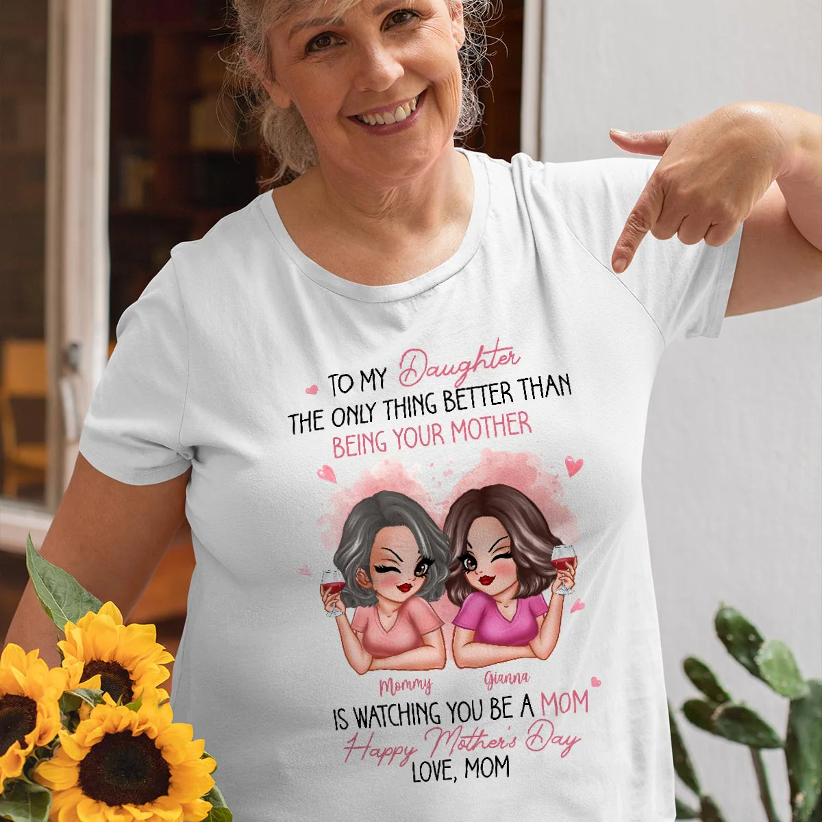Pink Tone To My Daughter From Mom Happy Mother's Day Personalized Shirt, Gift For Daughter - Image 8