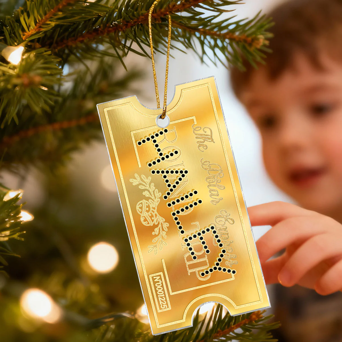 Polar Express Ticket Custom Name - Personalized Acrylic Ornament - Christmas Gift For Kids - Image 7