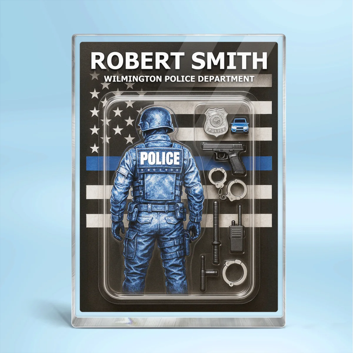 Police Custom Figure Personalized Acrylic Block Plaque, Gift for him - Image 8
