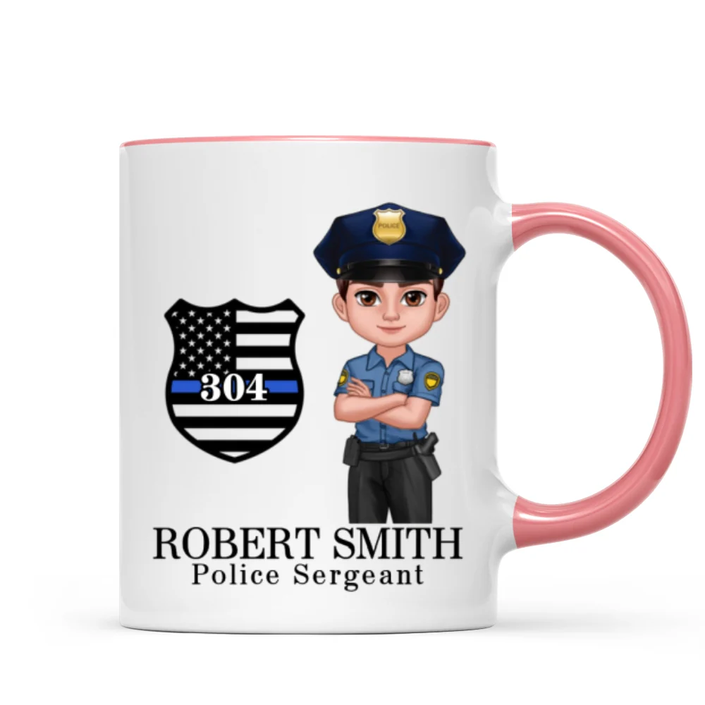 Police Thin Blue Line Personalized Mug, Appreciation Gift, Christmas Gift For Colleagues, Boss, Police Officers, Sheriff, Deputy Sheriff - Image 12