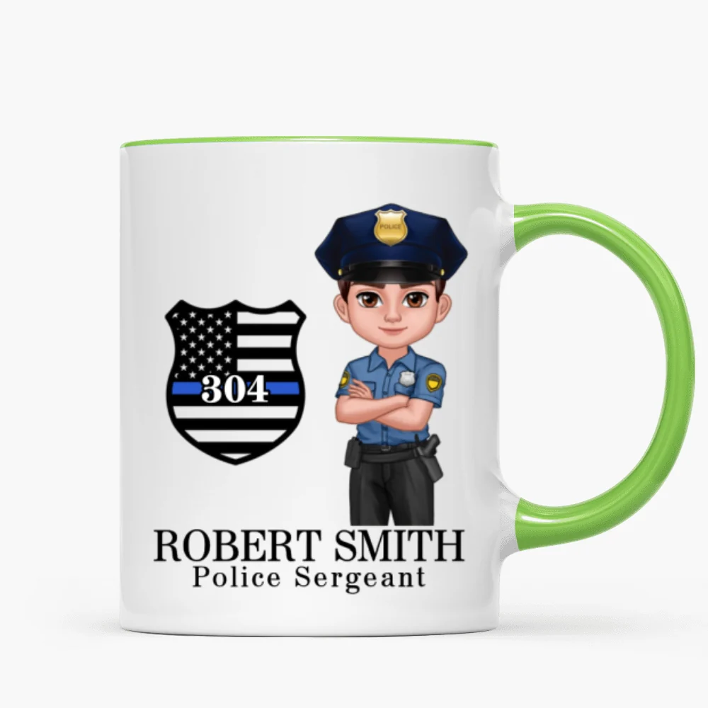Police Thin Blue Line Personalized Mug, Appreciation Gift, Christmas Gift For Colleagues, Boss, Police Officers, Sheriff, Deputy Sheriff - Image 13