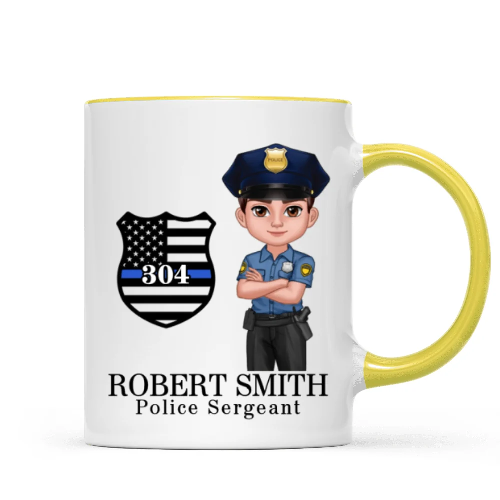 Police Thin Blue Line Personalized Mug, Appreciation Gift, Christmas Gift For Colleagues, Boss, Police Officers, Sheriff, Deputy Sheriff - Image 15