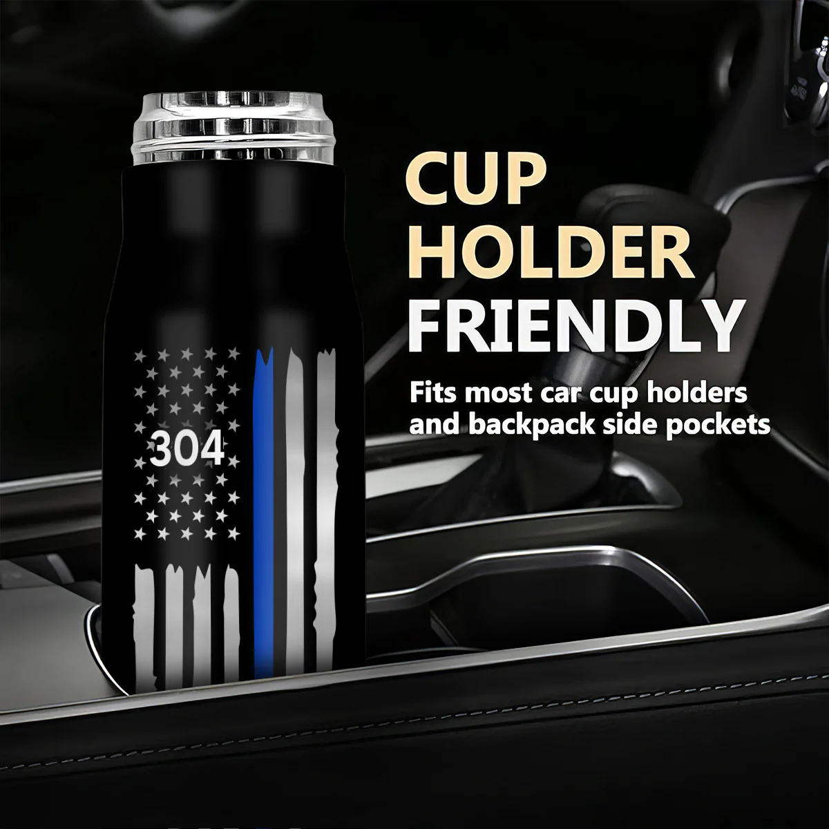 Police Thin Blue Line Personalized Bullet Tumbler, Appreciation Gift, Christmas Gift For Police Department, Police Officers - Image 7