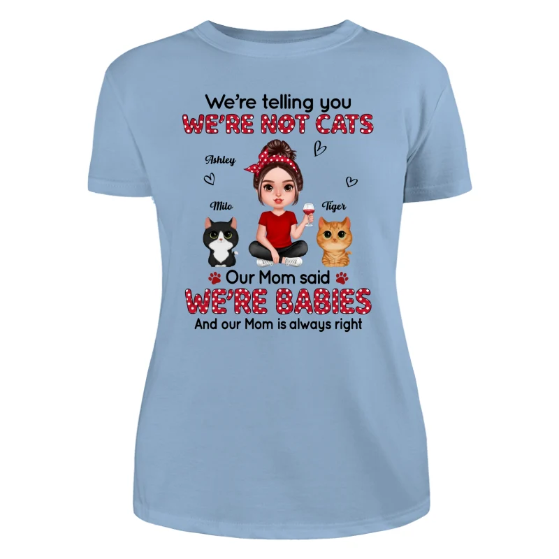 Polka Dot Baby Cats Cat Mom Personalized Shirt - Image 12