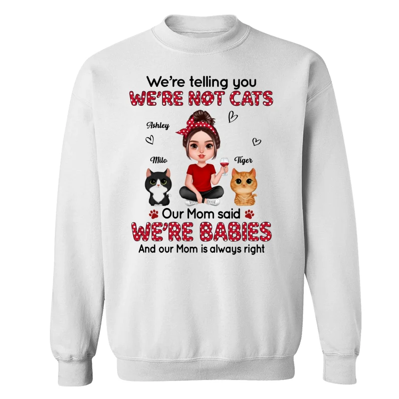 Polka Dot Baby Cats Cat Mom Personalized Shirt - Image 17