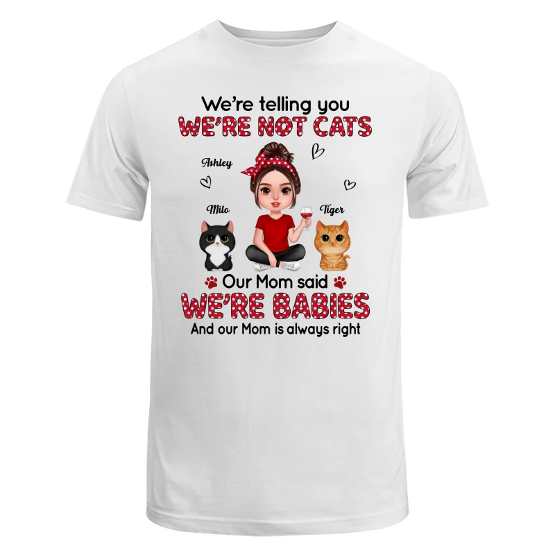 Polka Dot Baby Cats Cat Mom Personalized Shirt - Image 5