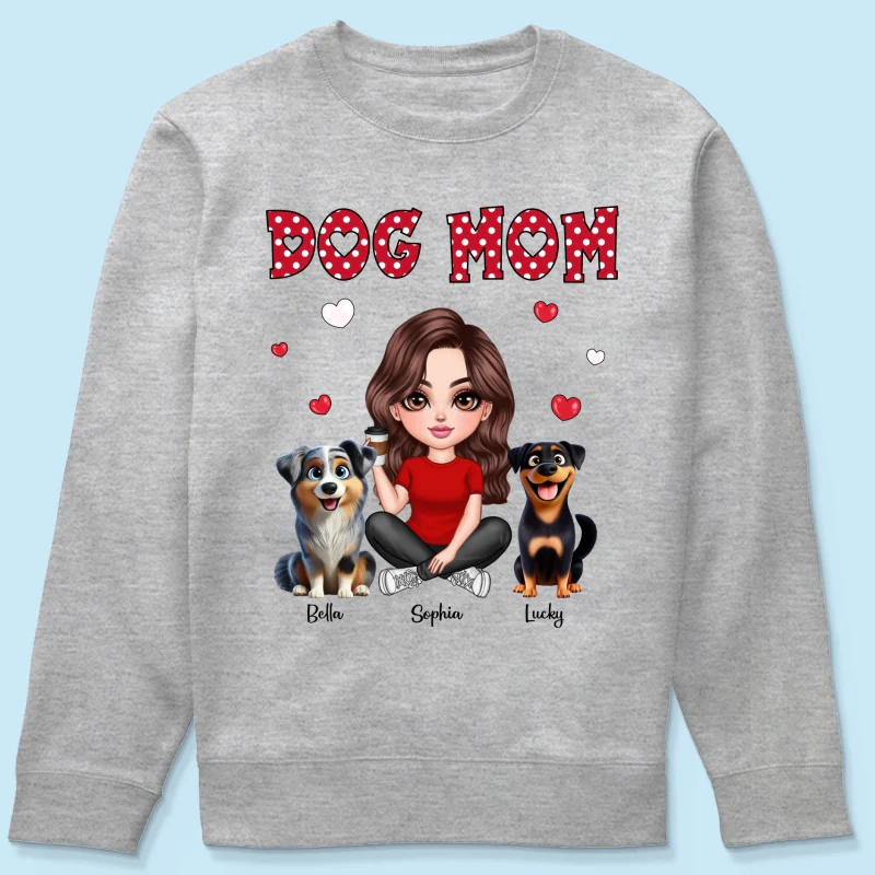 Polka Dot Cute 3D Dog Mom Personalized Shirt - Image 20