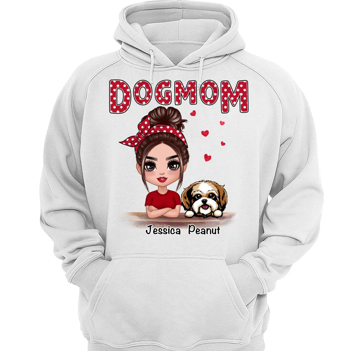 Polka Dot Doll Dog Mom Personalized Shirt - Image 3