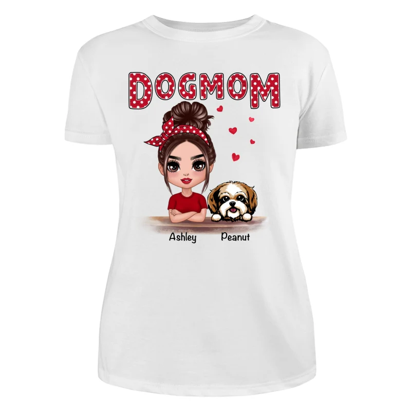 Polka Dot Doll Dog Mom Personalized Shirt - Image 9