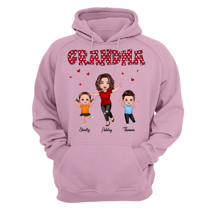 Polka Dot Pattern Happy Grandma And Grandkids Personalized Shirt - Image 15