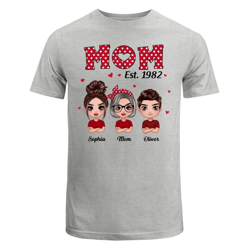 Polka Dot Pattern Mom Est With Daughters Sons Personalized Shirt - Image 6