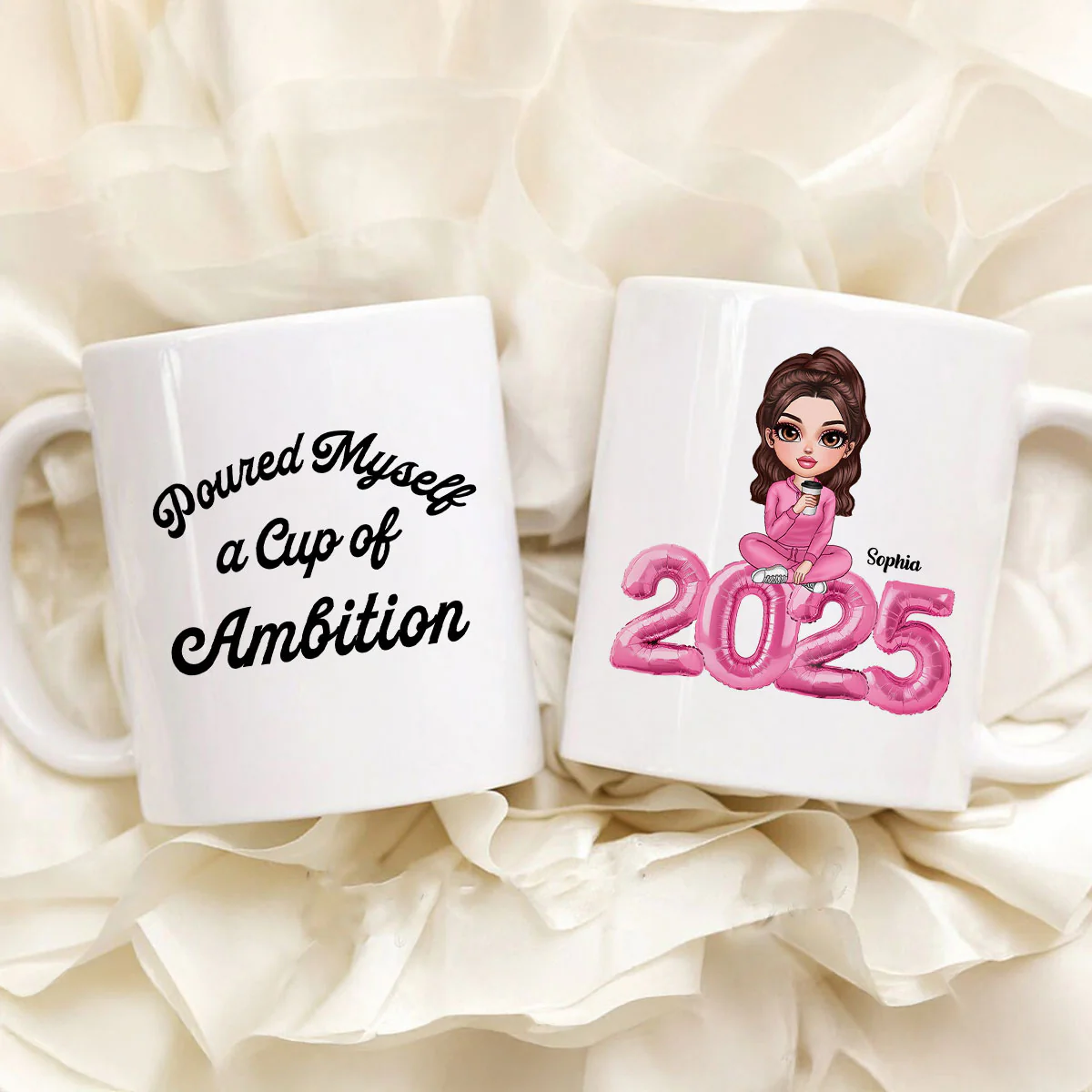 Poured Myself A Cup Of Ambition Personalized Ceramic Mug - Image 4