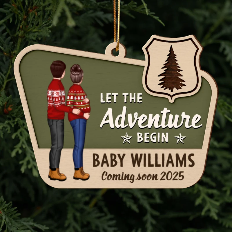 Pregnancy Announcement National Park Ornament, Expecting Ornament, Baby on the Way Camping Ornament - Image 10