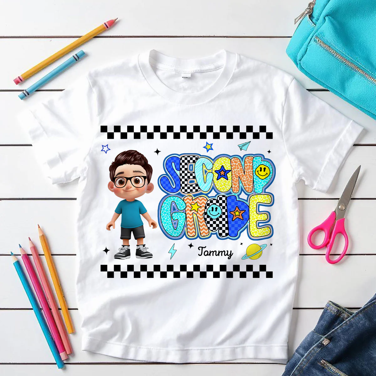 Preppy Back to School Shirt Pre-K to Fourth Grade for Kids, Boys, Girls, 1st Day of School - Image 11