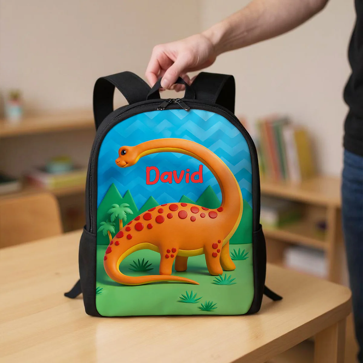 Preppy Back to School Personalized Backpack, Dinosaur Mermaid Sports Unicorn Theme, Available in 6 Designs - Image 11