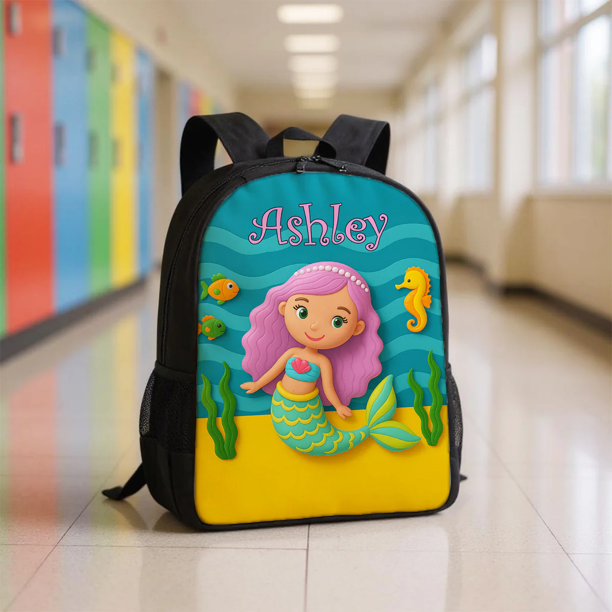 Preppy Back to School Personalized Backpack, Dinosaur Mermaid Sports Unicorn Theme, Available in 6 Designs - Image 3