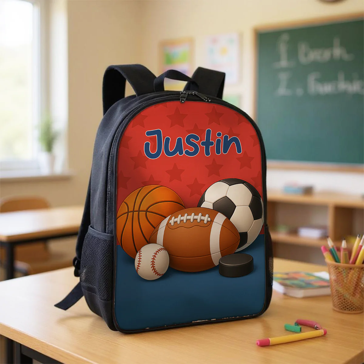 Preppy Back to School Personalized Backpack, Dinosaur Mermaid Sports Unicorn Theme, Available in 6 Designs - Image 5