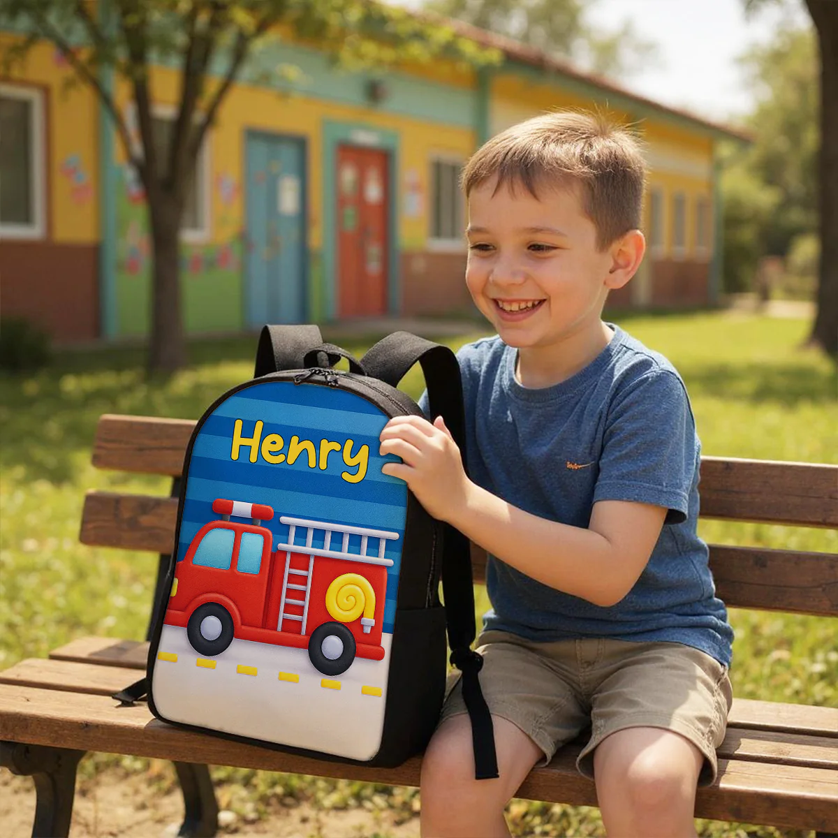 Preppy Back to School Personalized Backpack, Dinosaur Mermaid Sports Unicorn Theme, Available in 6 Designs - Image 9