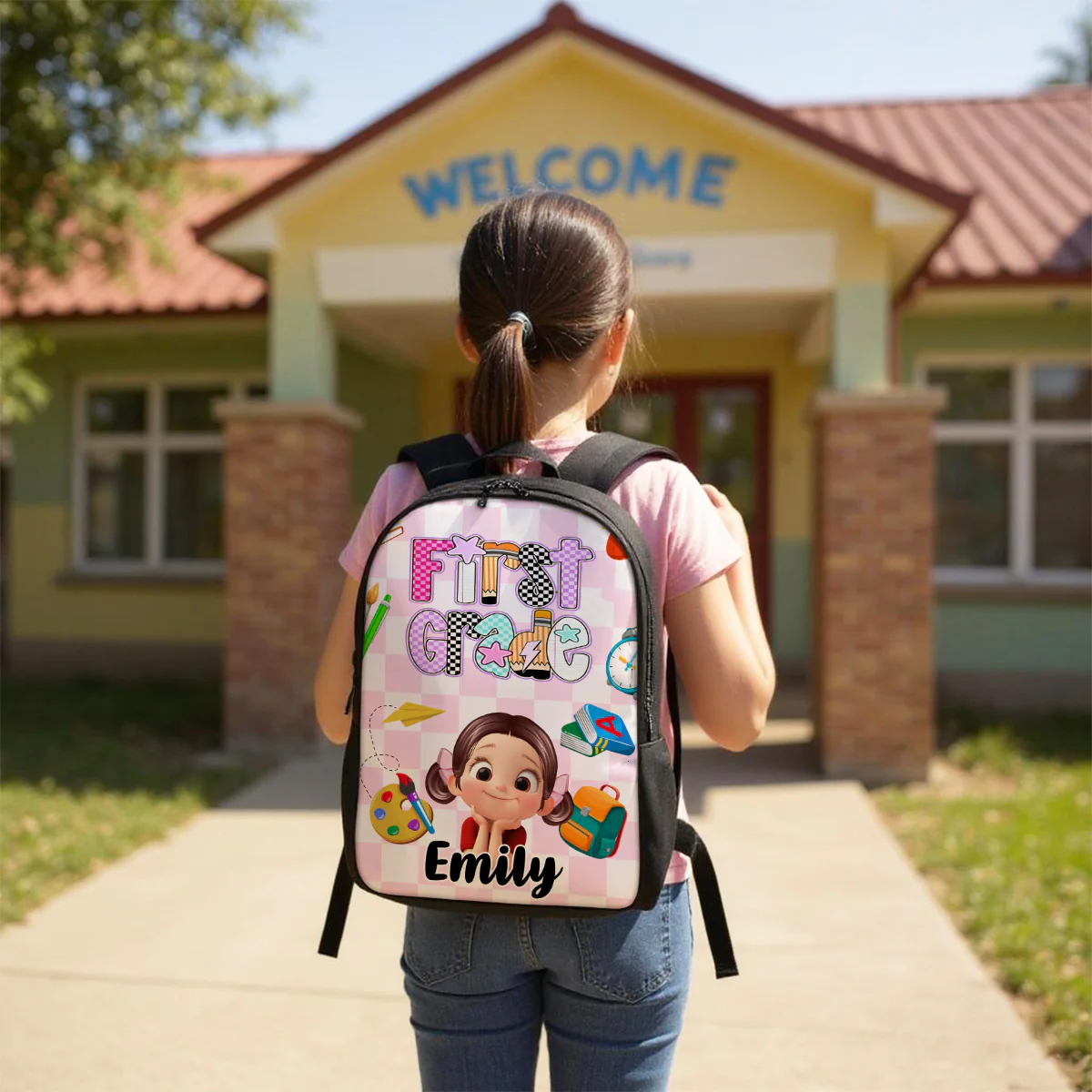Preppy Back to School Personalized Backpack, Kid's Backpack for School - Image 10