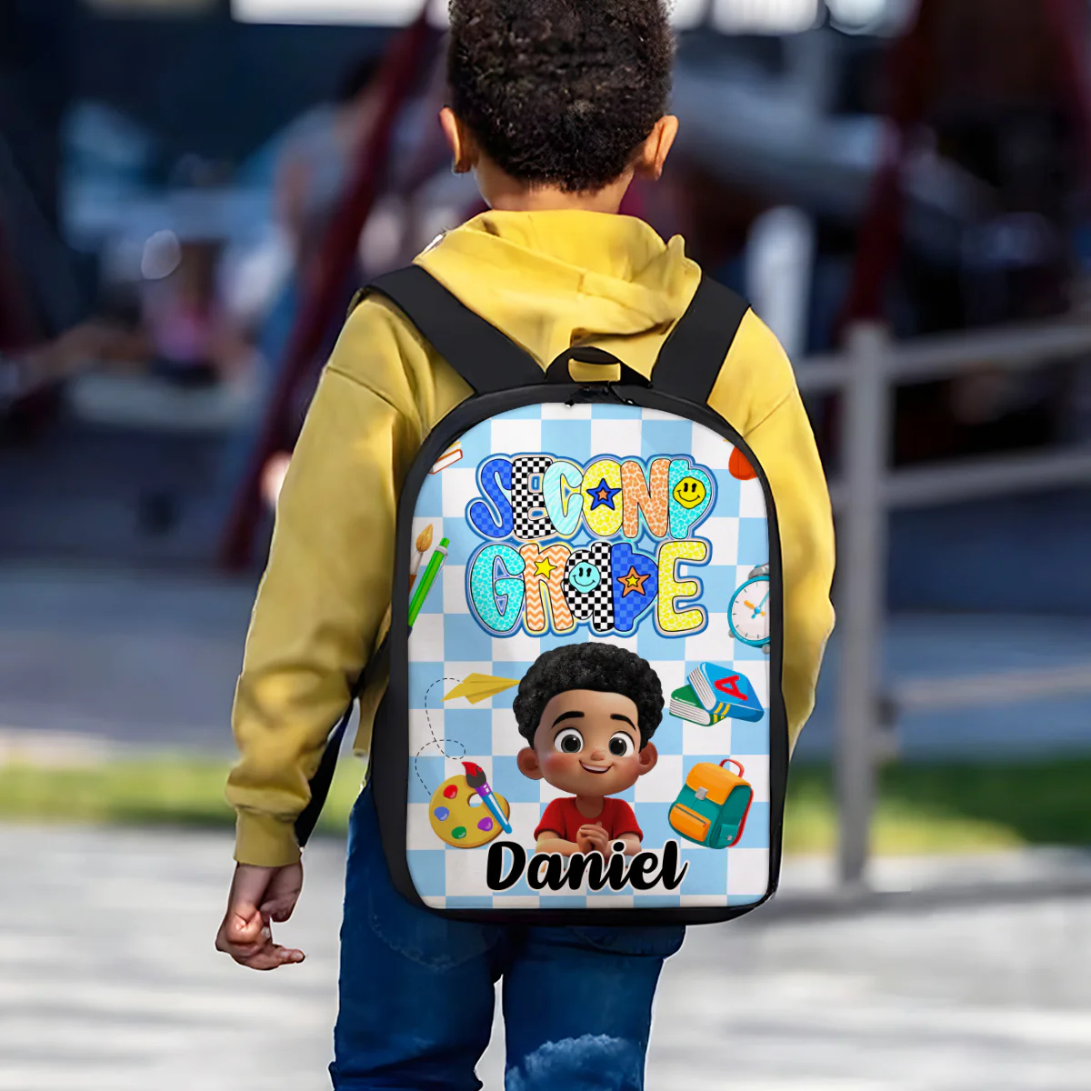 Preppy Back to School Personalized Backpack, Kid's Backpack for School - Image 12